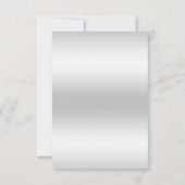 ロマンチックなダイヤモンド&シルバーボウ25th日付を保存 (裏面)