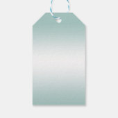 ロマンチックなダイヤモンド&ティール（緑がかった色）ボウ30th誕生日 ギフトタグ (裏面)