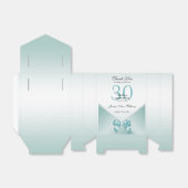 ロマンチックなダイヤモンド&ティール(緑がかった色)ボウ30th誕生日 フェイバーボックス (折り畳みなし)