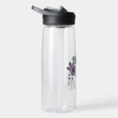 ロマンチックなダスティパープルとブルーの花 ウォーターボトル (右面)