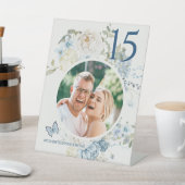 ロマンチックなダスティブルー結婚フローラの写真 台座サイン (インサイチュ)