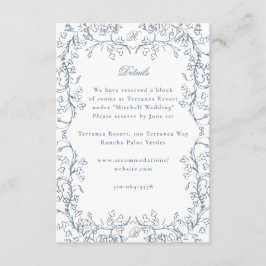 ロマンチックなチノアセフランスのリーアンティークブ結婚ルー エンクロージャーカード