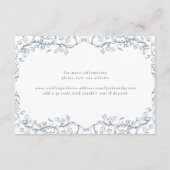 ロマンチックなチノアセフランスのリーアンティークブ結婚ルー エンクロージャーカード (裏面)