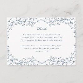 ロマンチックなチノアセフランスのリーアンティークブ結婚ルー エンクロージャーカード