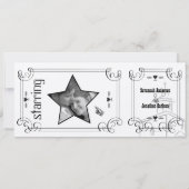 ロマンチックなチャペルチケット結婚ズ 招待状 (裏面)