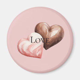 ロマンチックなチョコレートストロベリーハート マグネット