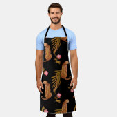 ロマンチックなチーズ:水の色のシームレスなパターン。 エプロン (着用した状態)