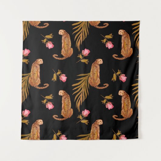 ロマンチックなチーズ：水の色のシームレスなパターン。 タペストリー (正面)