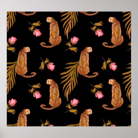 ロマンチックなチーズ:水の色のシームレスなパターン。 ポスター (正面)