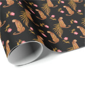 ロマンチックなチーズ:水の色のシームレスなパターン。 ラッピングペーパー (ロールコーナー)