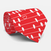 ロマンチックなツイストのワイヤーの鳥。レッド! ネクタイ (ロール)