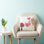 ロマンチックなテディベアラブ装飾用クッション – キュートヴァレン クッション (椅子)