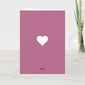 ロマンチックなテニスバレンタインデラケットボール&ネーム シーズンカード (裏面)