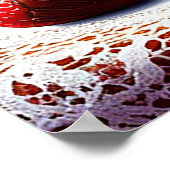 ロマンチックなテーブルセッティングとバラ、コーヒー ポスター (角)