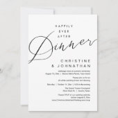 ロマンチックなディナーの後ずっと幸せ結婚に 招待状 (正面)
