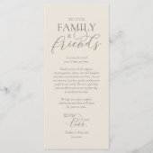 ロマンチックなディナープレイス設定サンキューカード プログラム (正面)