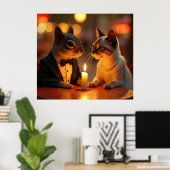 ロマンチックなディナー ポスター (ホームオフィス)