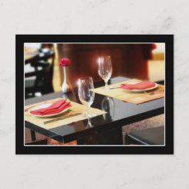 ロマンチックなディナー ポストカード
