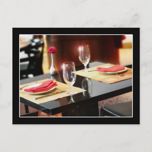 ロマンチックなディナー ポストカード (正面)