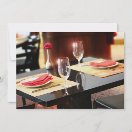 ロマンチックなディナー 招待状 (正面)