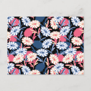 ロマンチックなデイジーの花in the night ポストカード