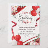 ロマンチックなデザインで完璧なラブギフト❤️» 招待状 (裏面)