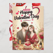 ロマンチックなデザインで完璧なラブギフト❤️» 招待状 (正面/裏面)