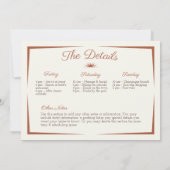 ロマンチックなデザートバチェロレッテ週末 招待状 (裏面)