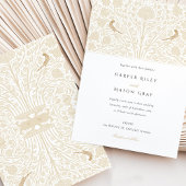 ロマンチックなデュアルバードビクトリアン結婚式招待状 招待状