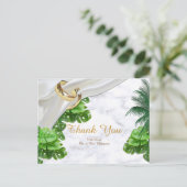 ロマンチックなトロピカルサンキューハガキ ポストカード (スタンド正面)