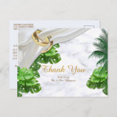 ロマンチックなトロピカルサンキューハガキ ポストカード (正面/裏面)