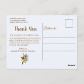 ロマンチックなトロピカルサンキューハガキ ポストカード (裏面)