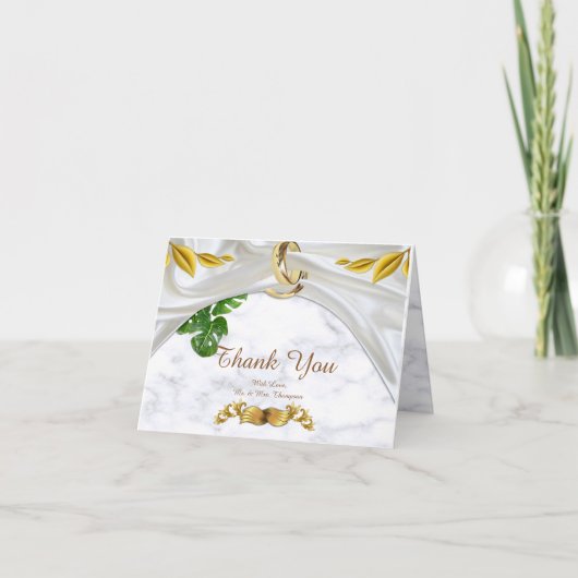 ロマンチックなトロピカルサンキュー サンキューカード (正面)