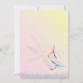 ロマンチックなトンボ彼と彼女のカップルのシャワー 招待状 (裏面)