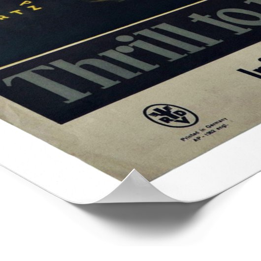 ロマンチックなドイツのヴィンテージ旅行ポスター ポスター (角)