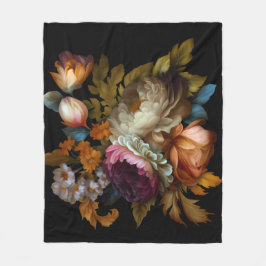ロマンチックなドラマチックな「旧世界」フローラ フリースブランケット