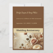 ロマンチックなドリーミー結婚フローラの記念日 招待状 (正面)