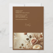 ロマンチックなドリーミー結婚フローラの記念日 招待状 (裏面)