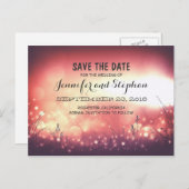 ロマンチックなナイトライトは日付はがきを保存する 案内ポストカード (正面/裏面)