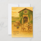 ロマンチックなナパバレーヴィンヤードズ結婚ス 出欠カード (正面)