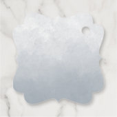 ロマンチックなネイビーとバーガンディの花のラベル フェイバータグ (裏面)