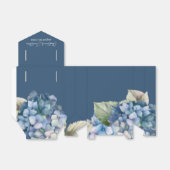 ロマンチックなネイビーの水彩アジサイの花 フェイバーボックス (折り畳みなし)