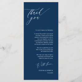 ロマンチックなネイビースクリプトプレイス設定サンキューカード プログラム