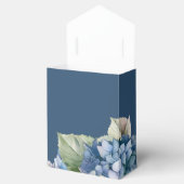 ロマンチックなネイビーブルーの水彩アジサイの花 フェイバーボックス (オープン)