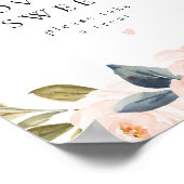 ロマンチックなネイビーブルーフローラ愛は甘いデザート ポスター (角)