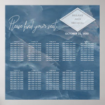 ロマンチックなネイビーブルー大理石幾何学書