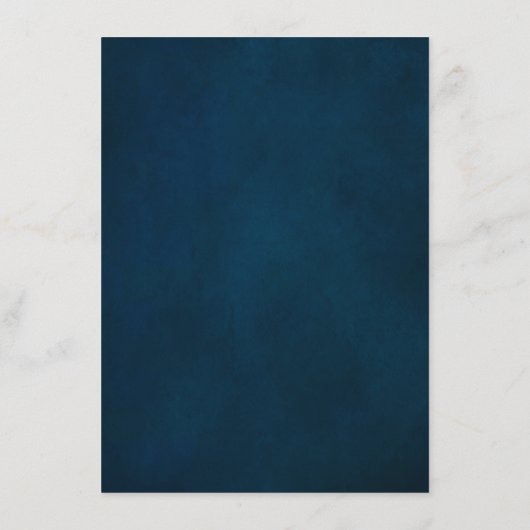 ロマンチックなネイビーブルー赤面フローラジオメト結婚リー エンクロージャーカード (裏面)