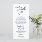 ロマンチックなネイビーブルー、プレイスセッティングサンキューカード プログラム (スタンド正面)