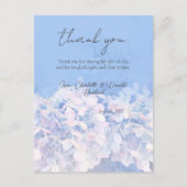 ロマンチックなハイドランジアの花のウェディング ポストカード (正面)