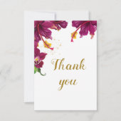 ロマンチックなハイビスカスの花の植物学 サンキューカード (正面)